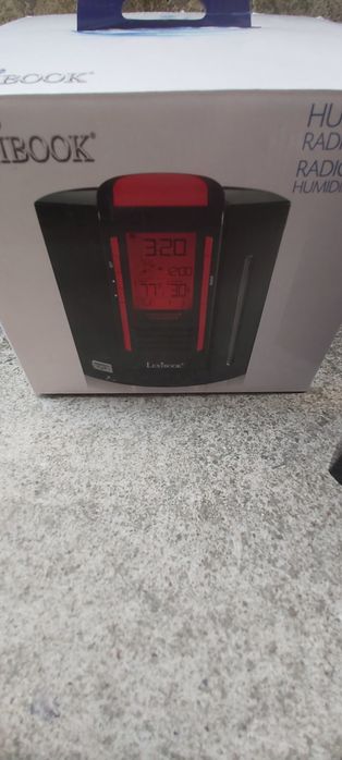Ceas desteptator cu generator de umiditate, Radio FM, Lexibook, Negru/