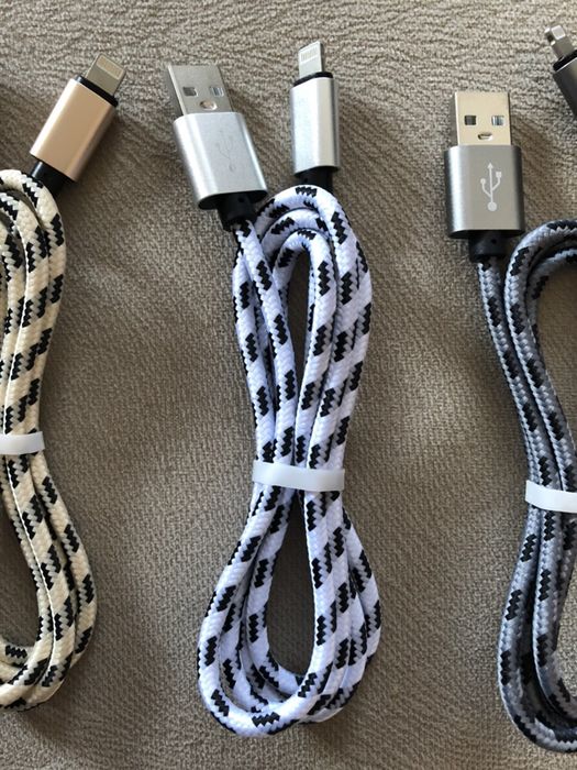 Продавам марков кабел за iPhone lightning data cable 1m oплетен