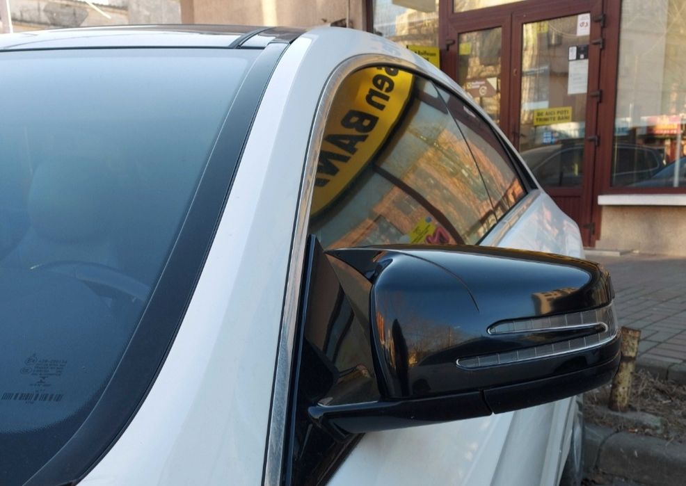 Capace ornamente oglinzi Mercedes C Class W204, Negru Lucios