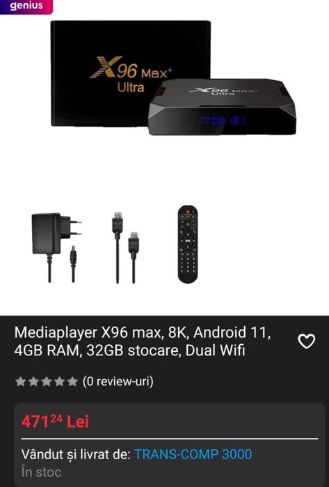 Tv box x96 max plus ultra configurat