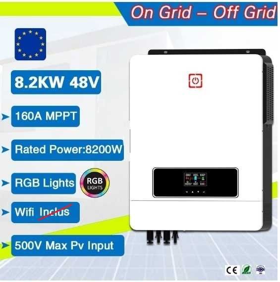 Invertor Hibrid Panouri Solare Fotovoltaice Off-grid 11 Kw Dual Mppt 