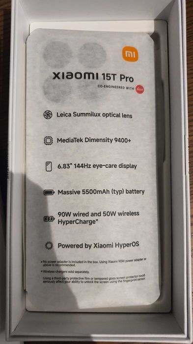 Смартфон Xiaomi 15T Pro, 12GB RAM, 512GB, Сив, 2г. гаранция + 2 case-a