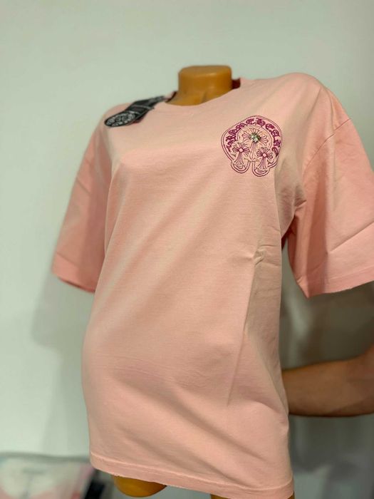 Tricou chrome hearts roz marimea S M nou cu eticheta