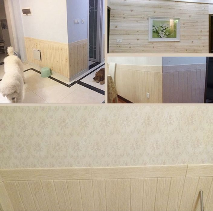 Самозалепващи пана 3d Тапет Дървесна Ламперия 3 д панели за Стена