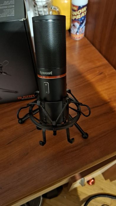 Microfon Redragon Blazar, cu stand, Negru