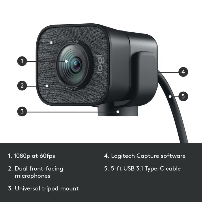 Camera web Logitech StreamCam, USB-C