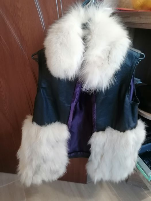 Дамски елек от естествена кожа