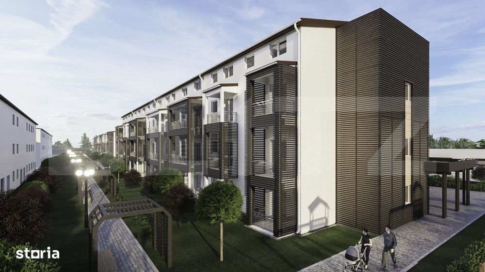 Apartament cu 2 camere, 44,77 mp utili, balcon