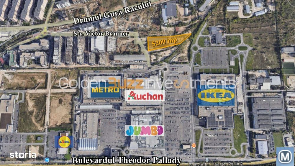 Teren comercial 5.262 mp – zona Pallady Mall (IKEA, Metro, Auchan)