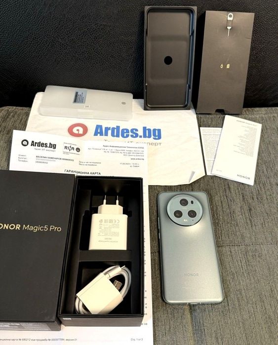КАТО НОВ 512GB Honor Magic 5 Pro Гаранция Ardes 2025г. Green | Зелен