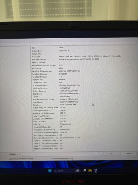 Laptop Asus Gaming TUF