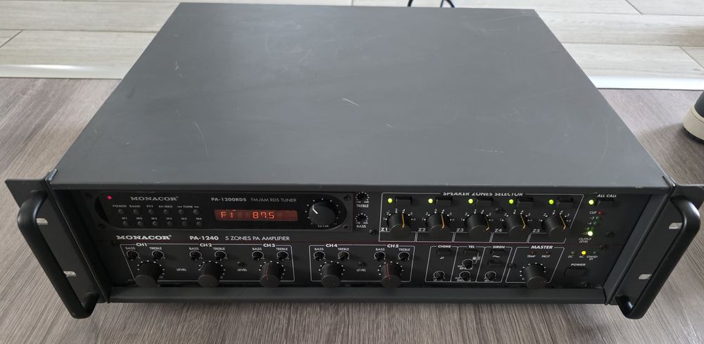 Amplificator Monacor Pa-1240RDS 240 W RMS Yamaha sony jbl jvc dynacord bose canton harman