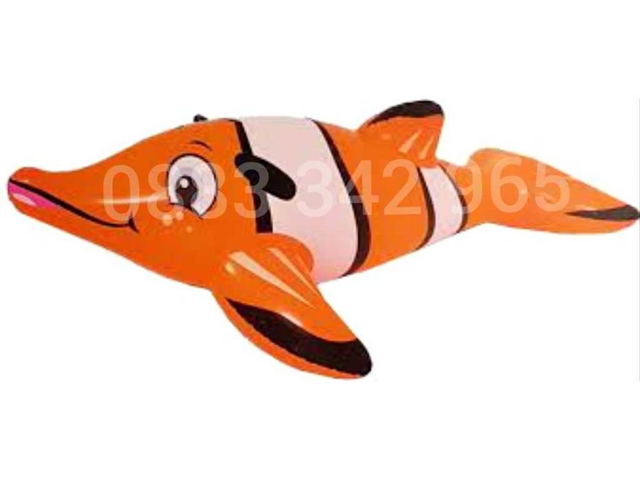 НОВИ! Надуваема водна играчка 155см Риба Клоун