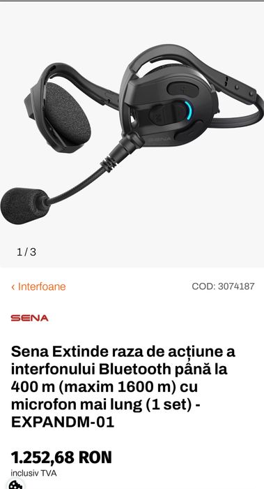 Sena Intercom, rază de acțiune extinsă, sigilat, transport inclus