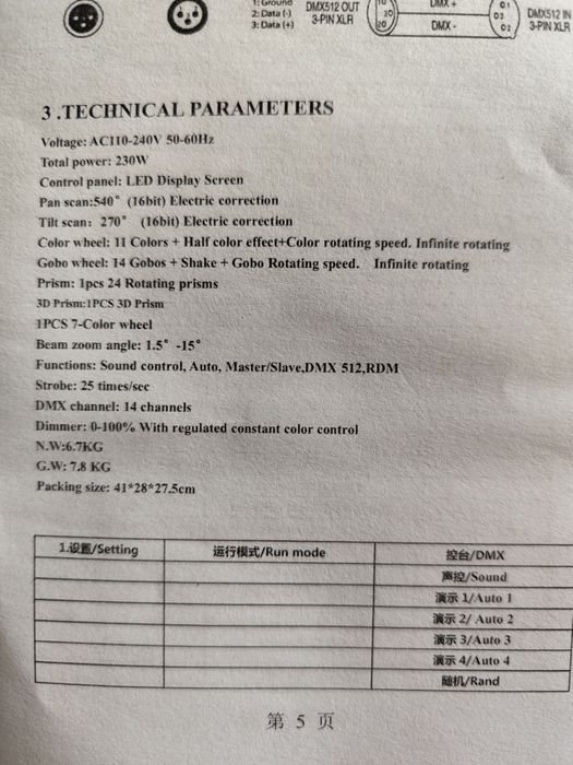 Moving head led 180w