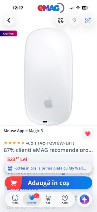 Apple Magic Mouse 2026, noi, sigilate, alb si negru