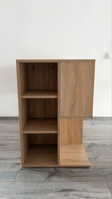 Birou modern din PAL, culoare bej deschis/lemn natur - ca nou