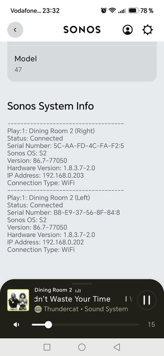 Vând 2  Sonos Play1 și 2 Boxe Play 5