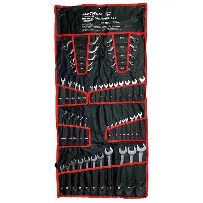 Професионални Комбинирани Ключове 50 ЧАСТИ , KRAFTWELLE