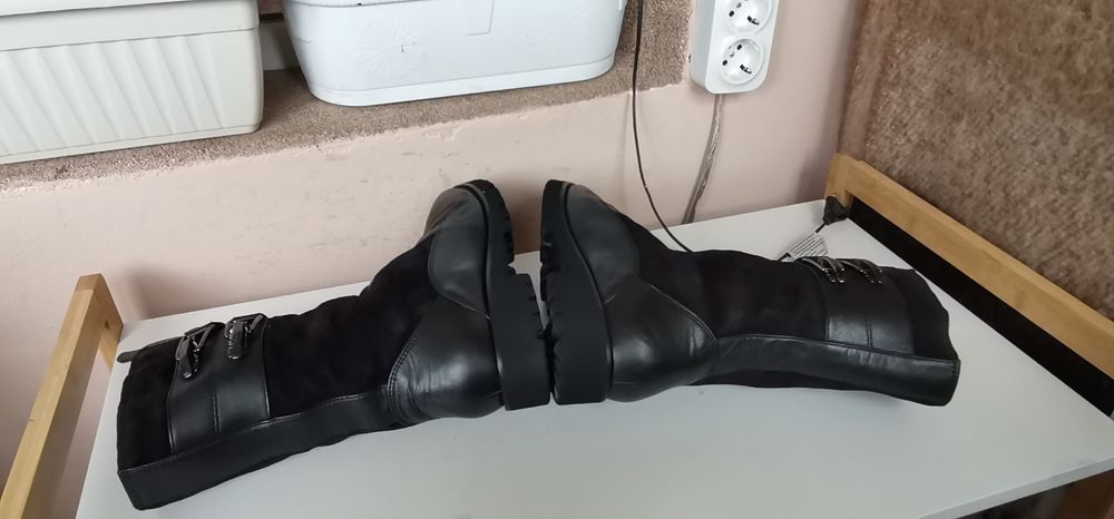 Ботуши Hogl 40.5н.Естествен велур и кожс