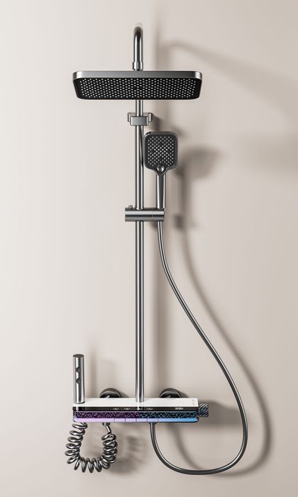 Душ система с термостат с висококачествен затварящ керамичен механизъм