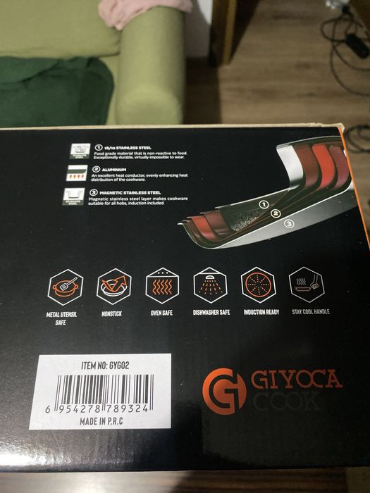 Set 8 piese Tigai si Oale HIBRID - suprafata diamantata, antiaderenta