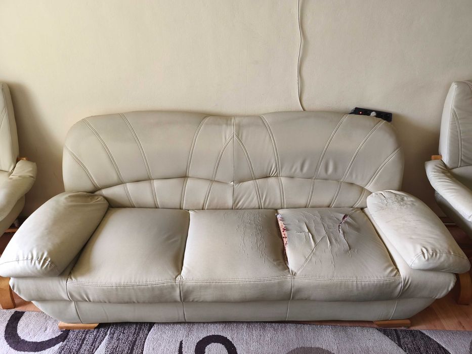Canapea extensibila si doua fotolii