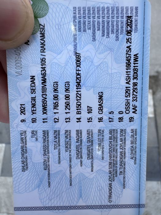 Jentra sotiladi yili 2021 probegi 120 000