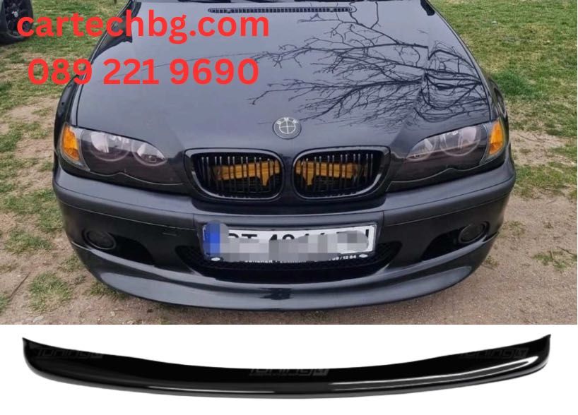 CSL Лип Спойлер за Предна Броня BMW E46 – Черен Гланц - Тунинг