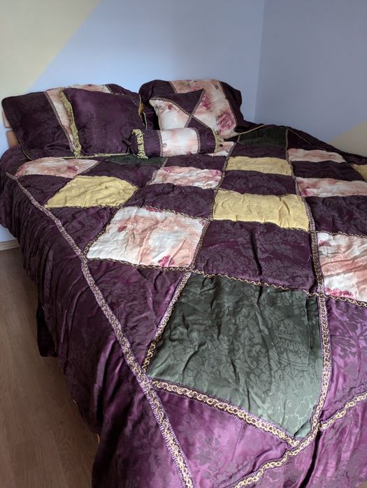 Set de pat cu Plapumă decorativa și fete pernă