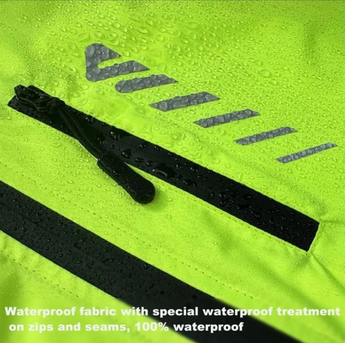 Geaca de ploaie bicicleta impermeabilă 10k Bike, reflectorizante, NOU