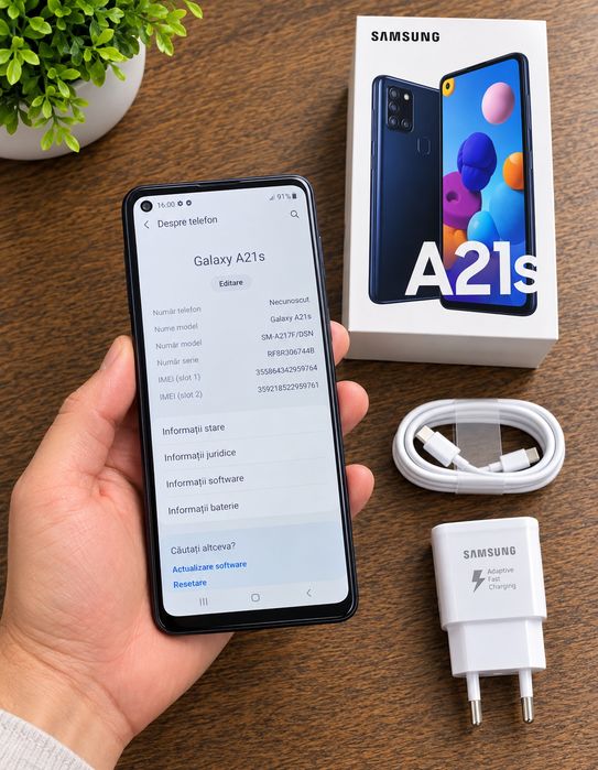 Telefon Samsung Galaxy A21s Impecabil Garanție Fullbox 32GB 3GB Ram Dual Sim Black 4G Trimit sau Predau Preț fix Nu schimb Nu negociez