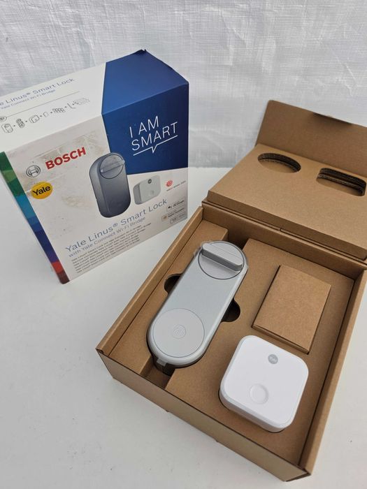 Yala inteligenta Bosch Yale Linus Smart Lock, WiFi Bridge, compatibil cu Amazon Alexa, Apple HomeKit, Google Home