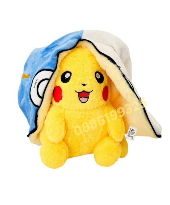 Трансформираща се Плюшена играчка Пикачу Pokémon Pikachu играчка