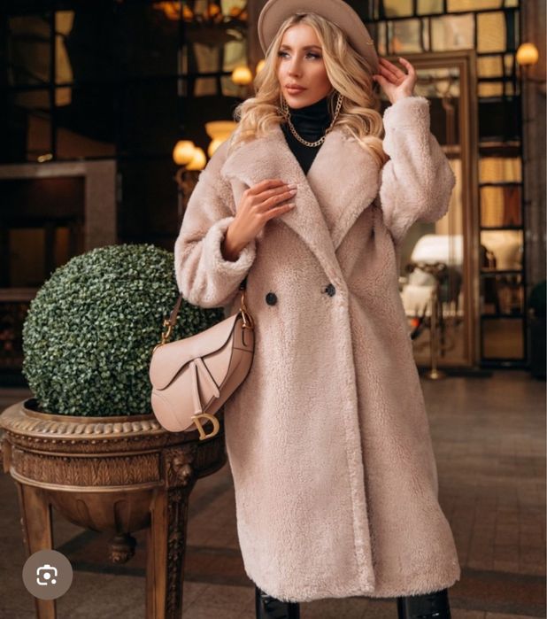 Шуба из натуральной овечьей шерсти