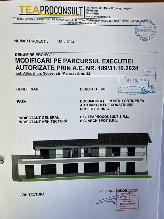 Constructie nefinalizata 445mp : spatii comerciale/birouri/locuinta