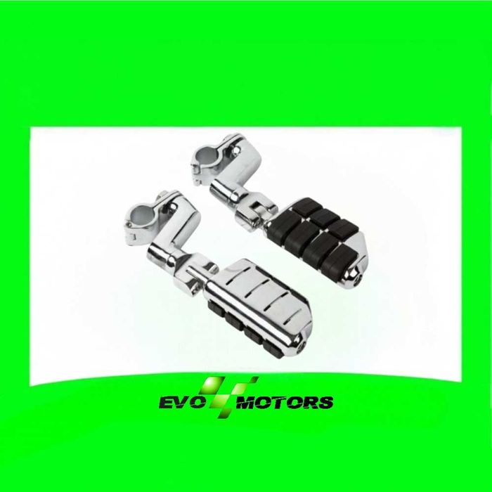 Scarițe moto față universale crom pentru crash bar 22 35 mm A1763