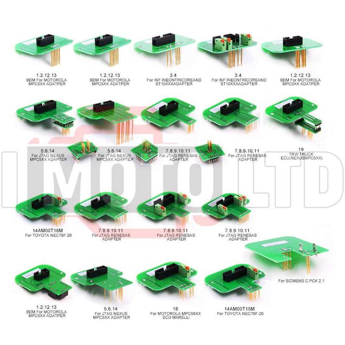 22бр BDM адаптери за KTAG, KESS, KTM100, MPPS, Chip Tuning