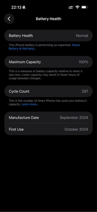 Iphone 16 pro max 256  Black в гаранция до септември