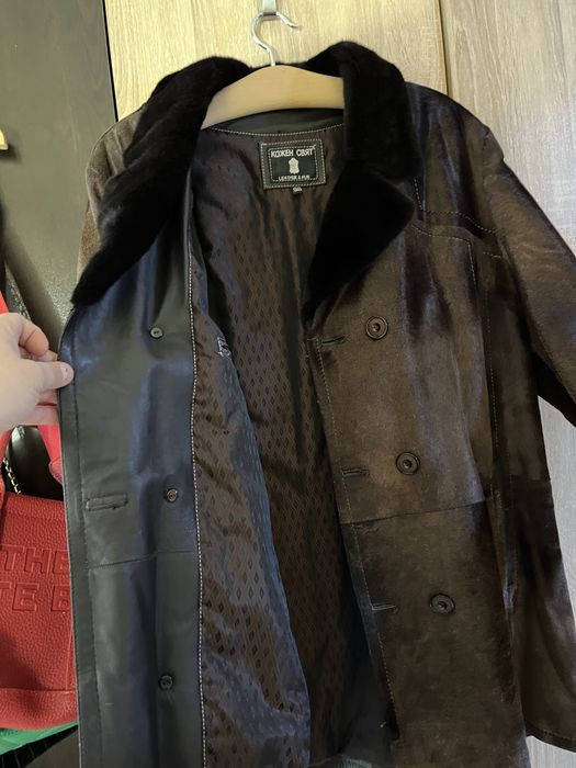 Мъжко кожено палто от пони