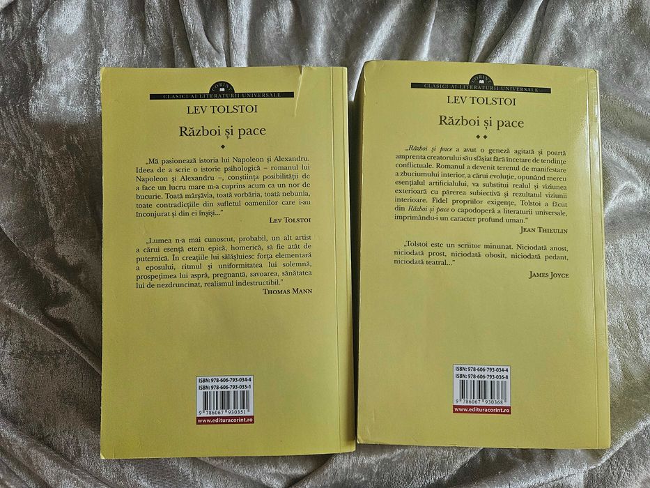 Volumul 1 si 2 Razboi si pace, Editura Corint