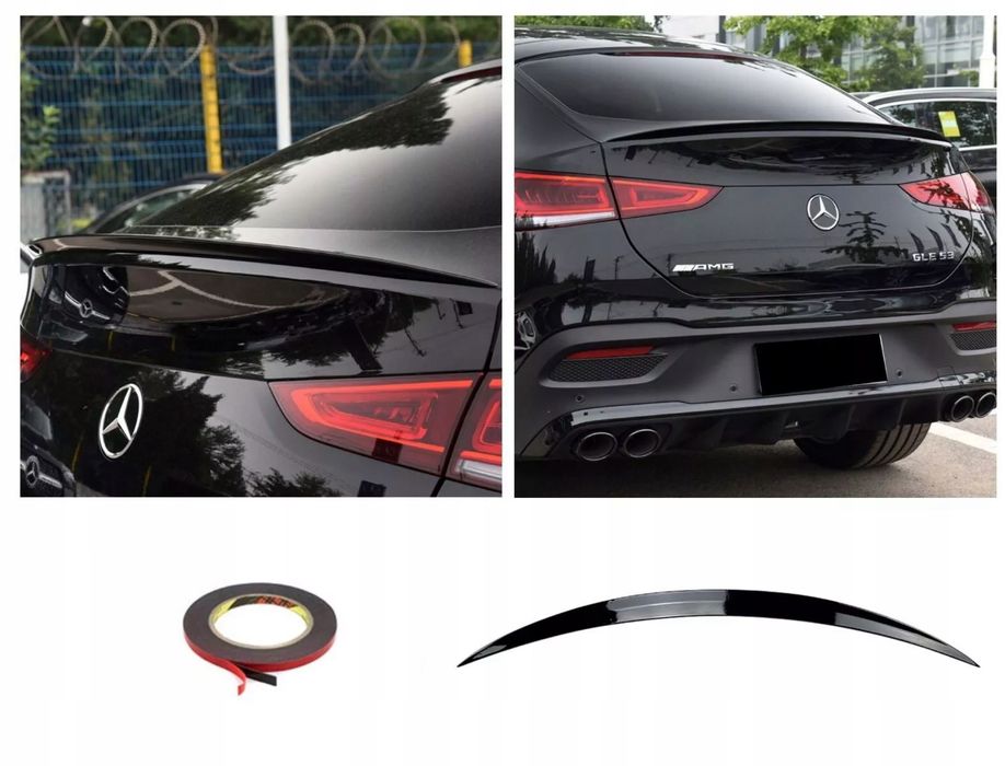 Спойлер лип за багажника – Mercedes C167 GLE Class (2020+) черен гланц