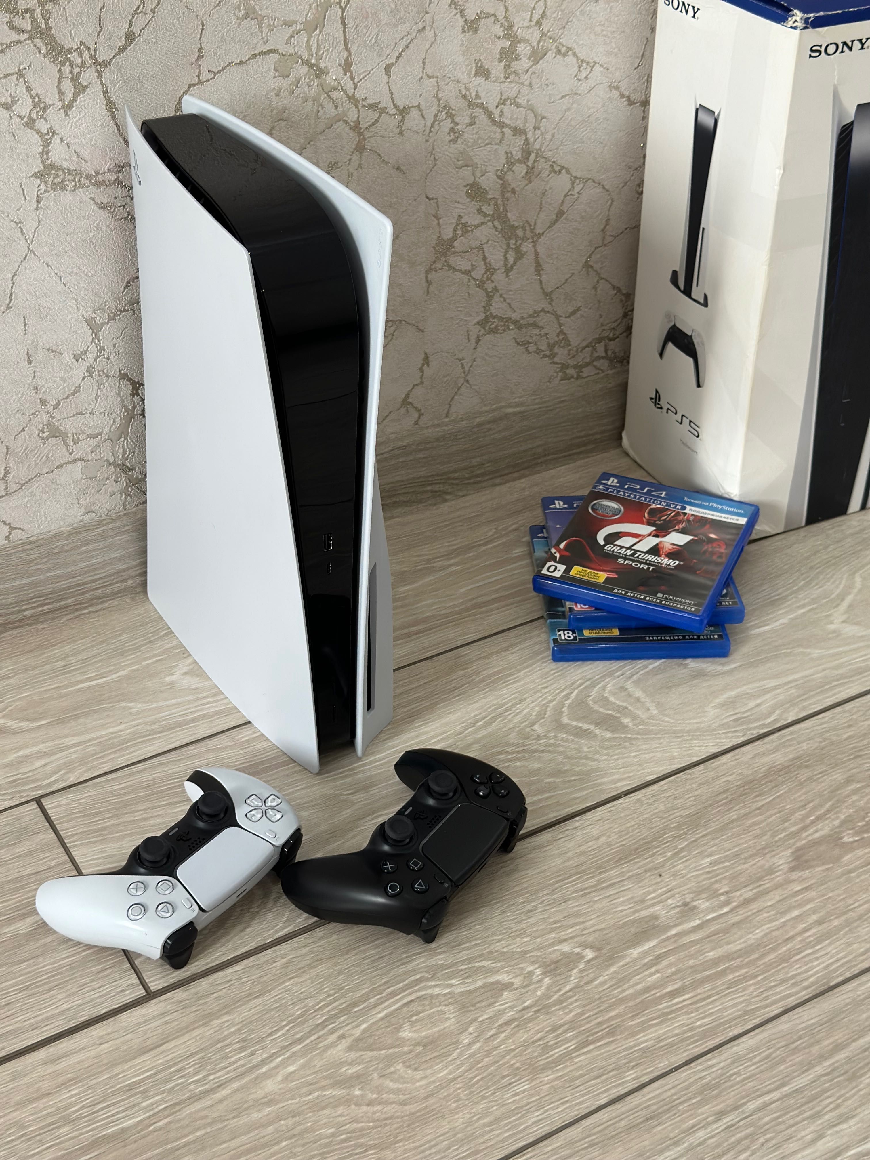 Sony Ps5 + 2 джойстика ! Playstation в Новом состоянии .: 239 000 тг ...