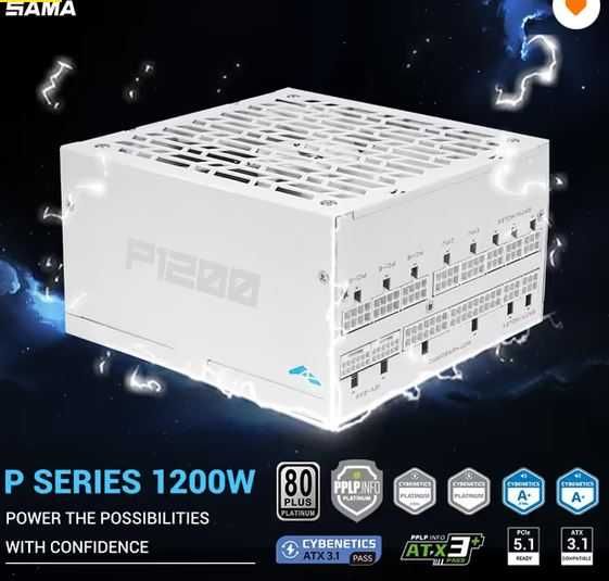 NOU ‼️Sursa Gaming 1200w Platinum - White - full modulara - PCIe 5.1 !