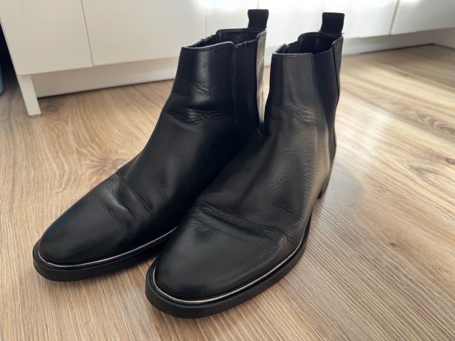Кожени боти Zara 37