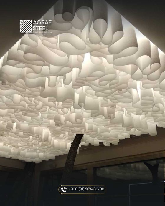 3D patalok, Dekorativ patalok, дизайнерский потолок, Difuzor potolok