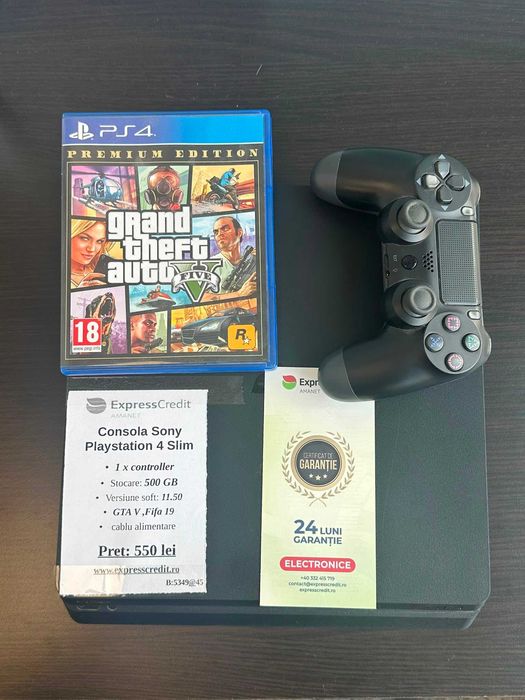 Consola Sony Playstation 4 Slim (Ag45 Bacau1 B.5349) - Garantie 2 Ani !