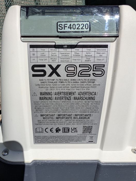 Pompa piscina SX925