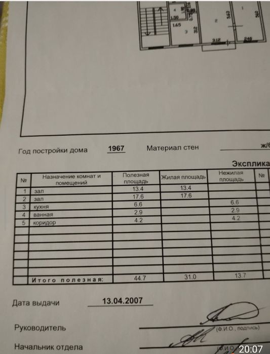 Квартира 2ух комнатная