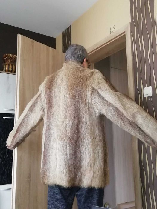 Дамско палто естествен косъм нутриии